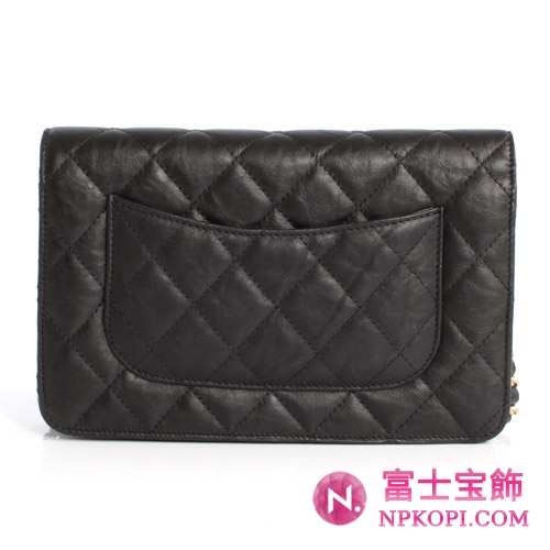 シャネル CHANEL 2.55シリーズ マトラッセライン アンティークレザー ショルダーバッグ ブラック＆ゴールド A35301KKKKA 【2012年春夏新作】